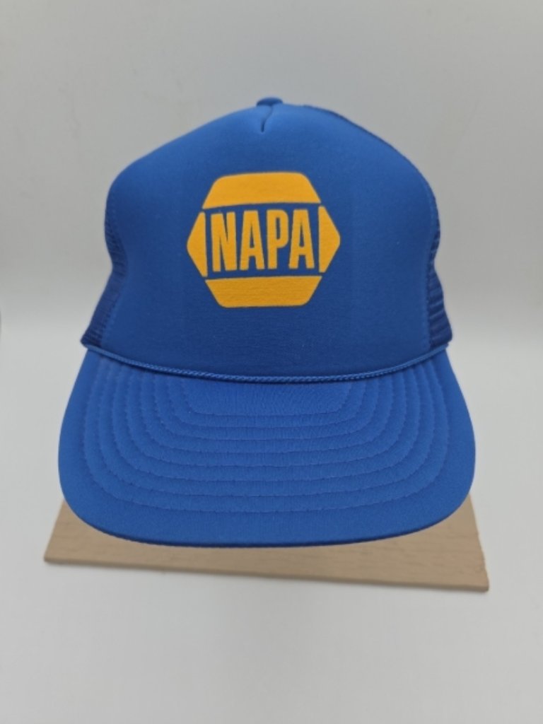 Nissin Trucker Snapback Hat Blue Mesh Rope Brim